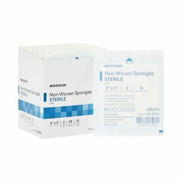 Mckesson Sterile Nonwoven Sponge, 3 x 3 Inch, 80PK 16-4234